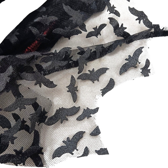 Vampire Wicked Queen Costume Child XL 14-16 BAT WING Sleeves Velvet Halloween - Picture 5 of 16